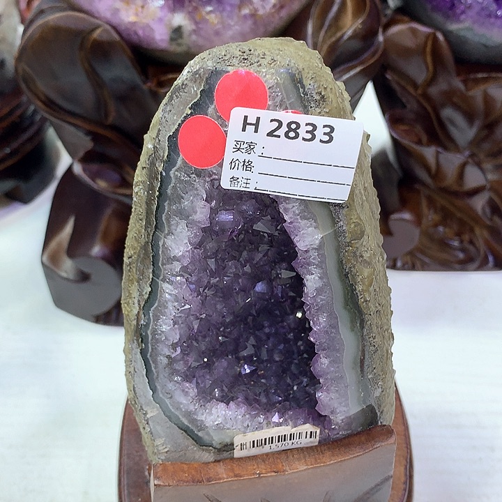 紫晶摆件未镶嵌摆件2833