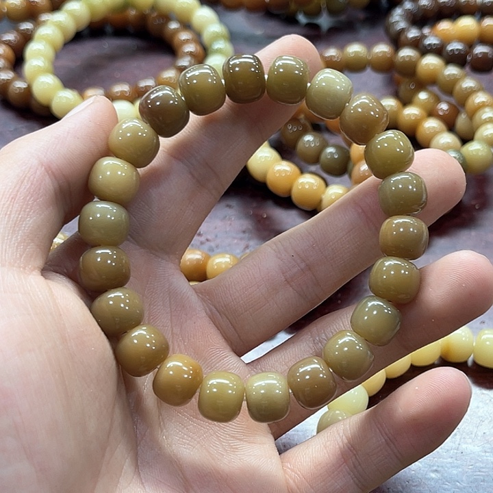 白玉菩提手串白玉菩提老料