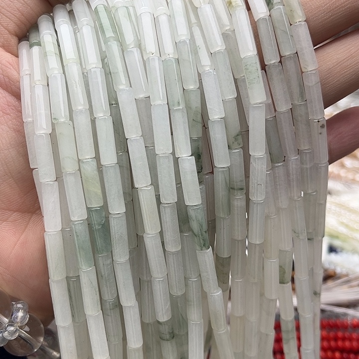 未镶嵌玛瑙/玉髓珠宝半成品一条4/13mm左右天山翠管珠