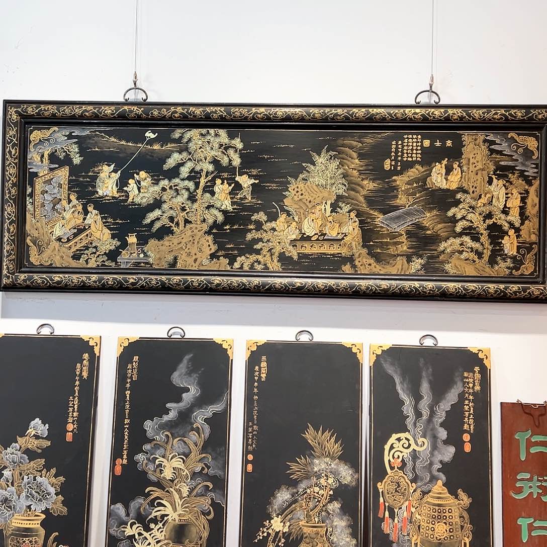 木n*o漆画：高士图！！！