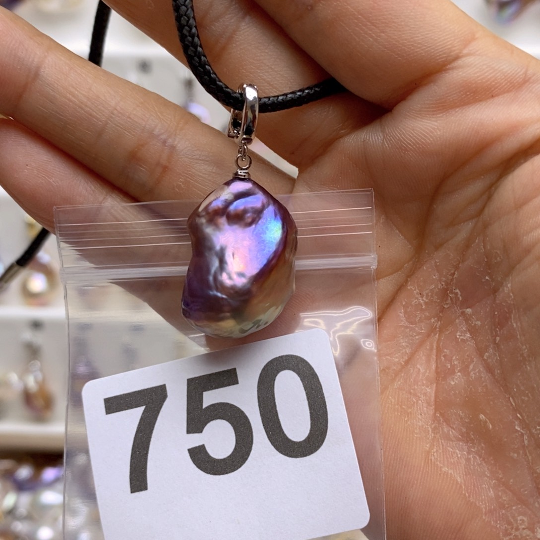 淡水珍珠颈饰银S925镶嵌750