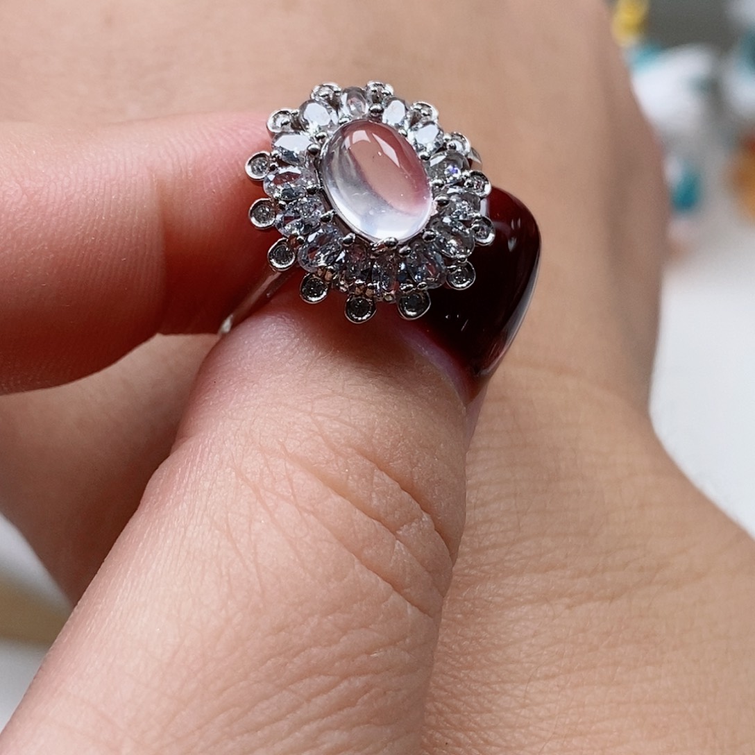 颈饰银S925镶嵌水晶戒指