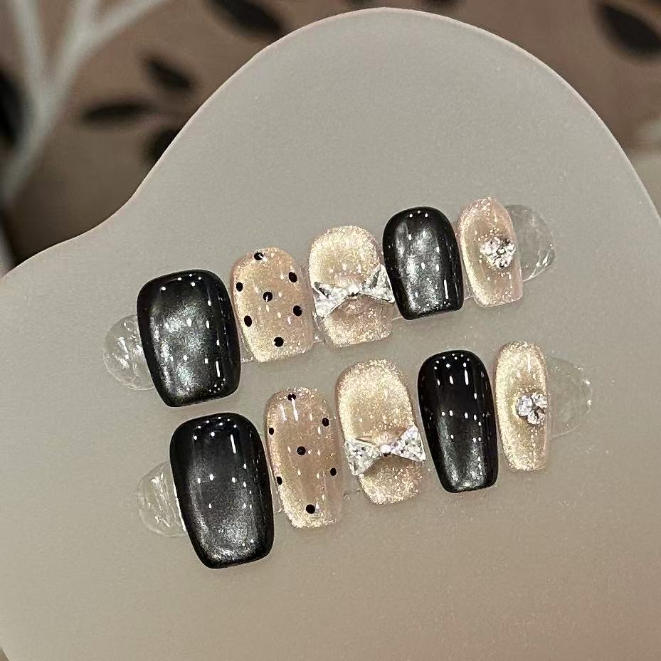 烫金蝴蝶结-Naier奈儿轻奢高定美甲10片装