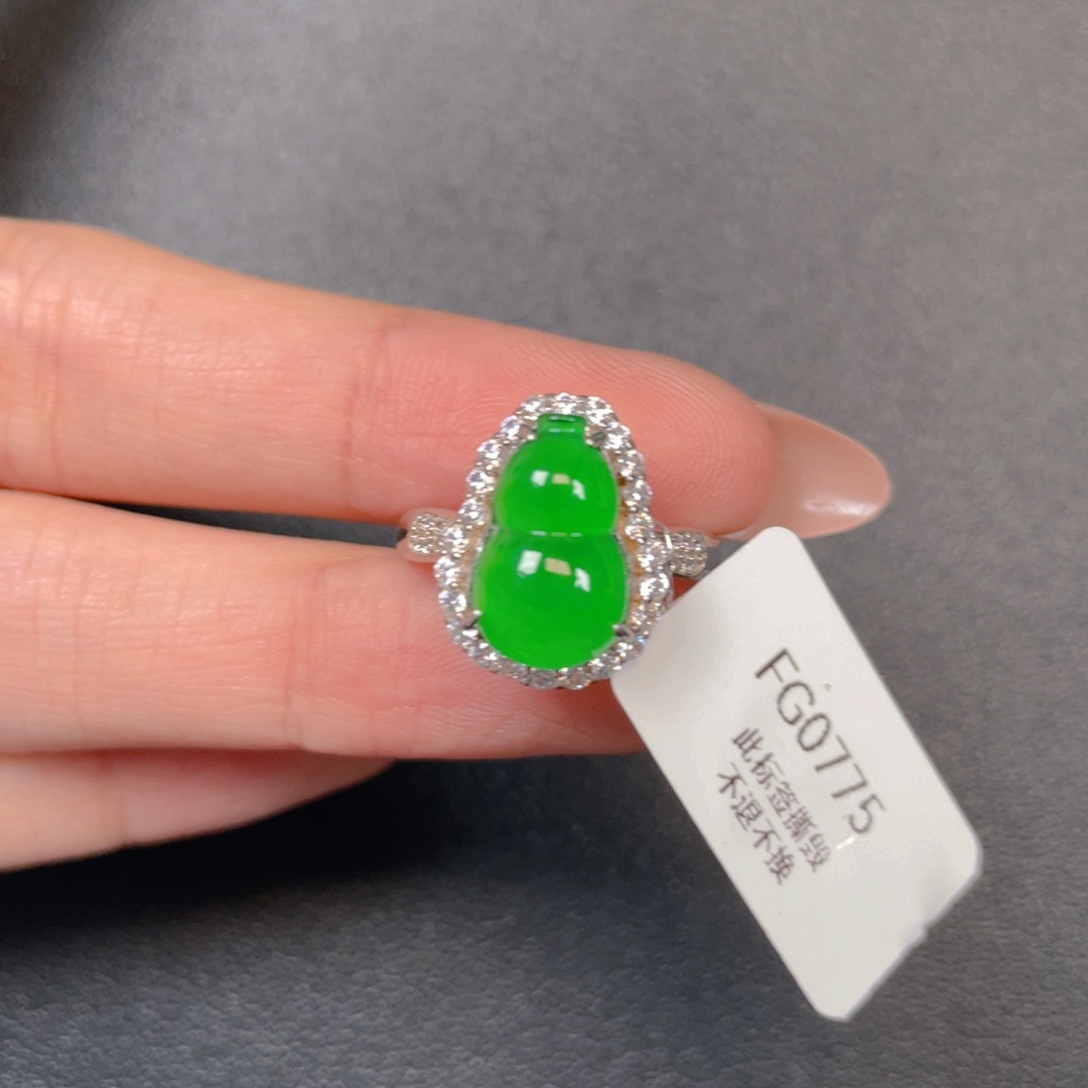 翡翠银S925镶嵌吊坠(不含链)