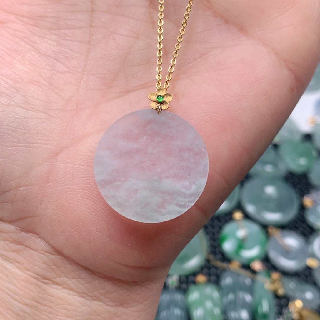 【闪购商品】翡翠吊坠(不含链)18K金镶嵌