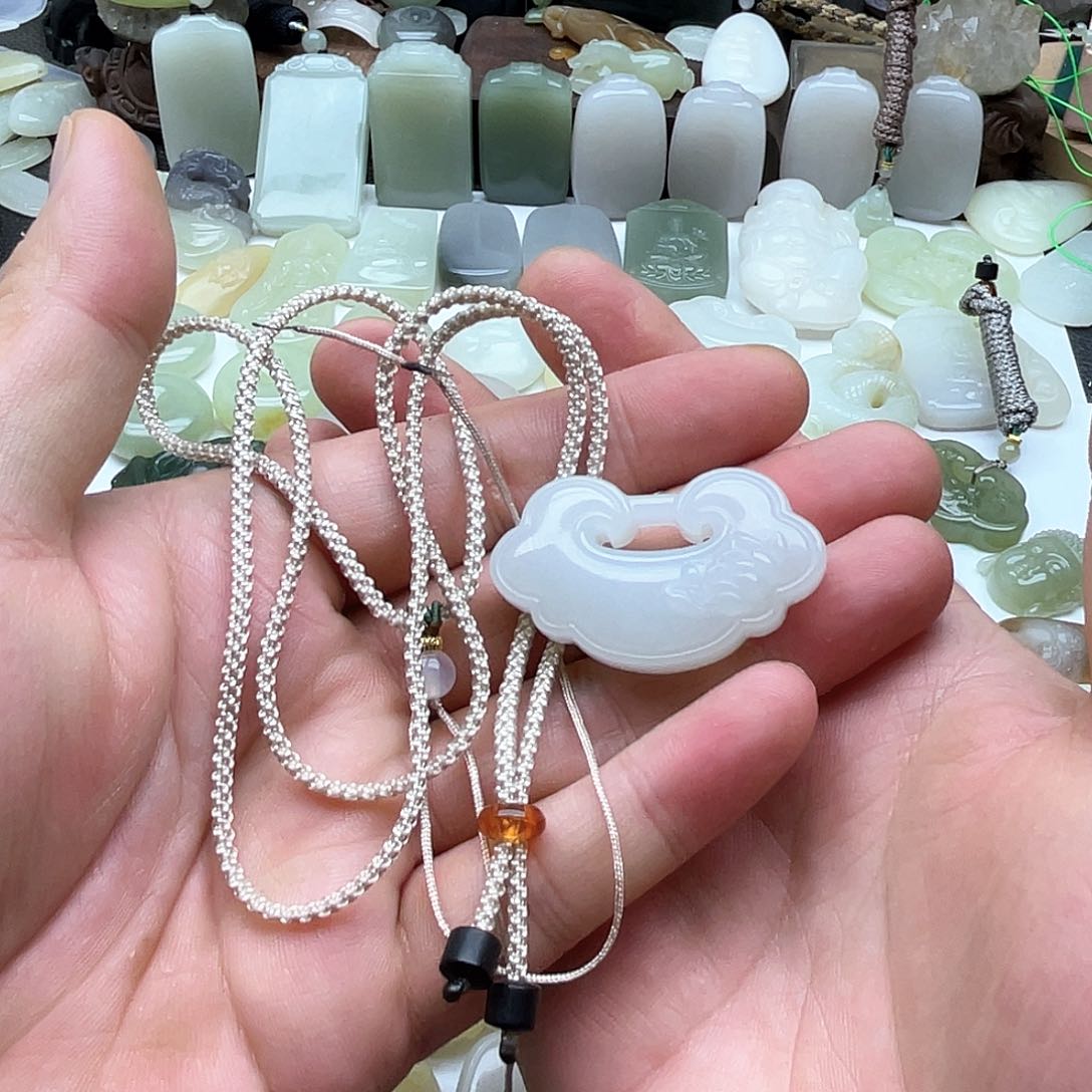 和田玉如意吊坠未镶嵌小*