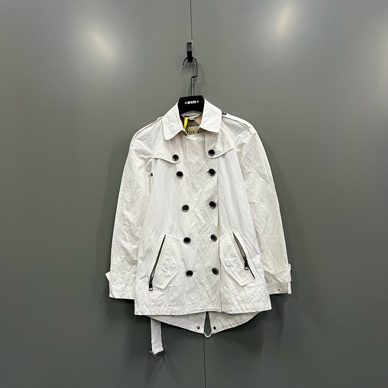 （bb）115 Burberry 白色双排扣风衣 34码/95新/15000/303540