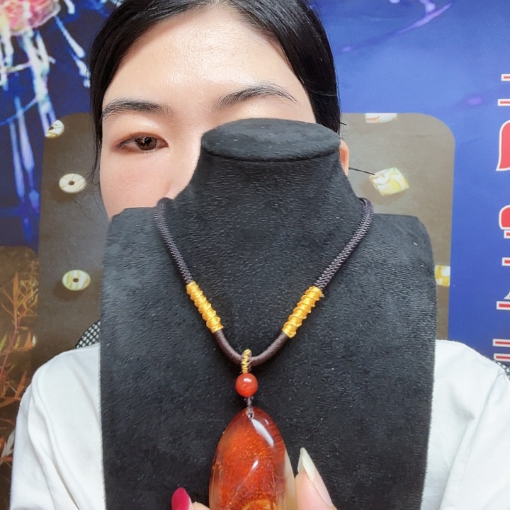 琥珀未镶嵌手链吊坠