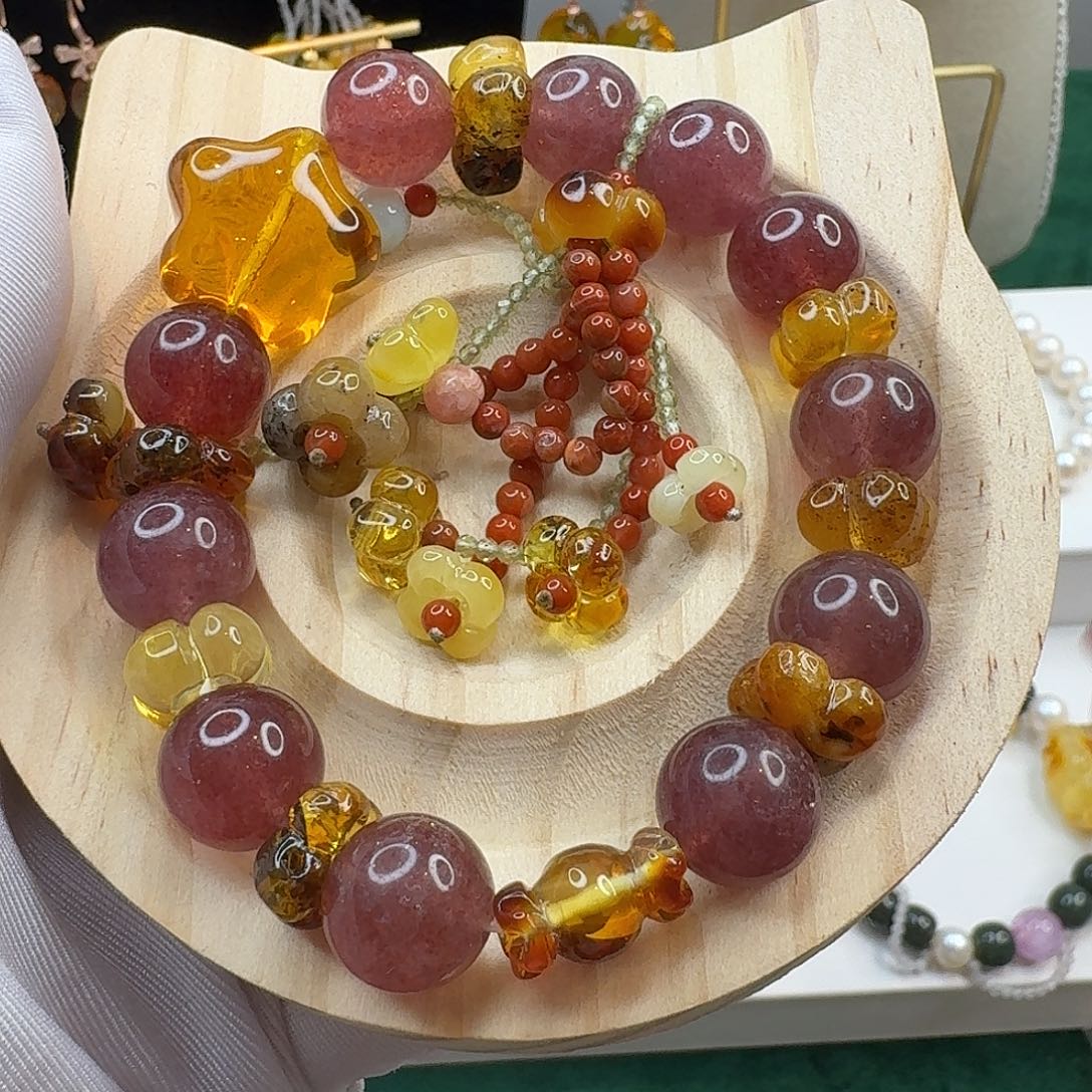 琥珀手串未镶嵌琥珀手串