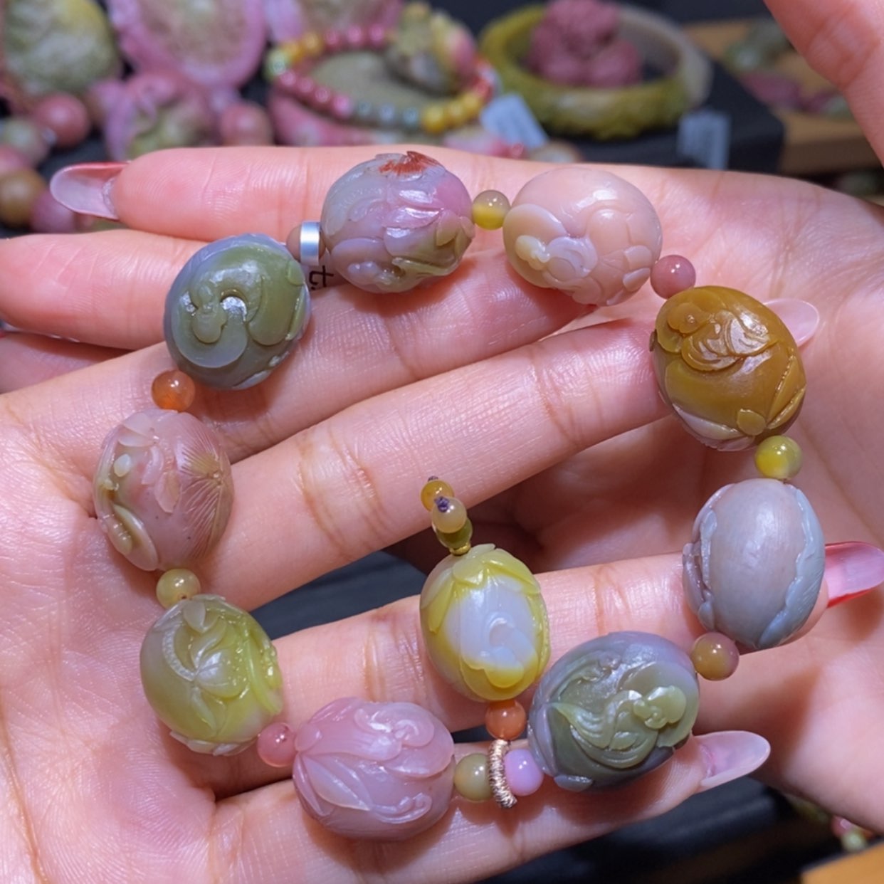 【闪购商品】玛瑙/玉髓手串未镶嵌用****5盐源玛瑙