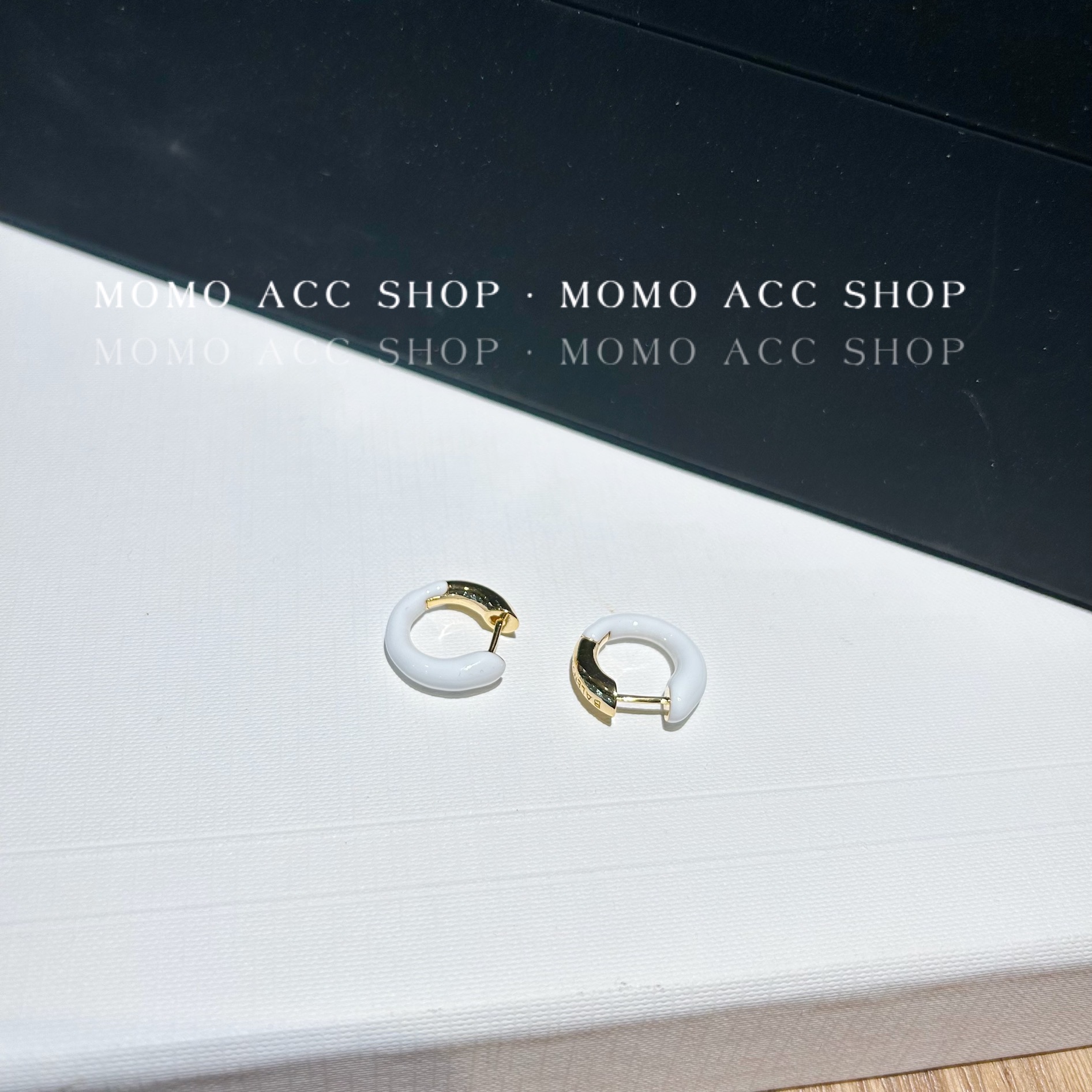 铜合金耳饰 021新款白金拼色滴釉法式耳扣