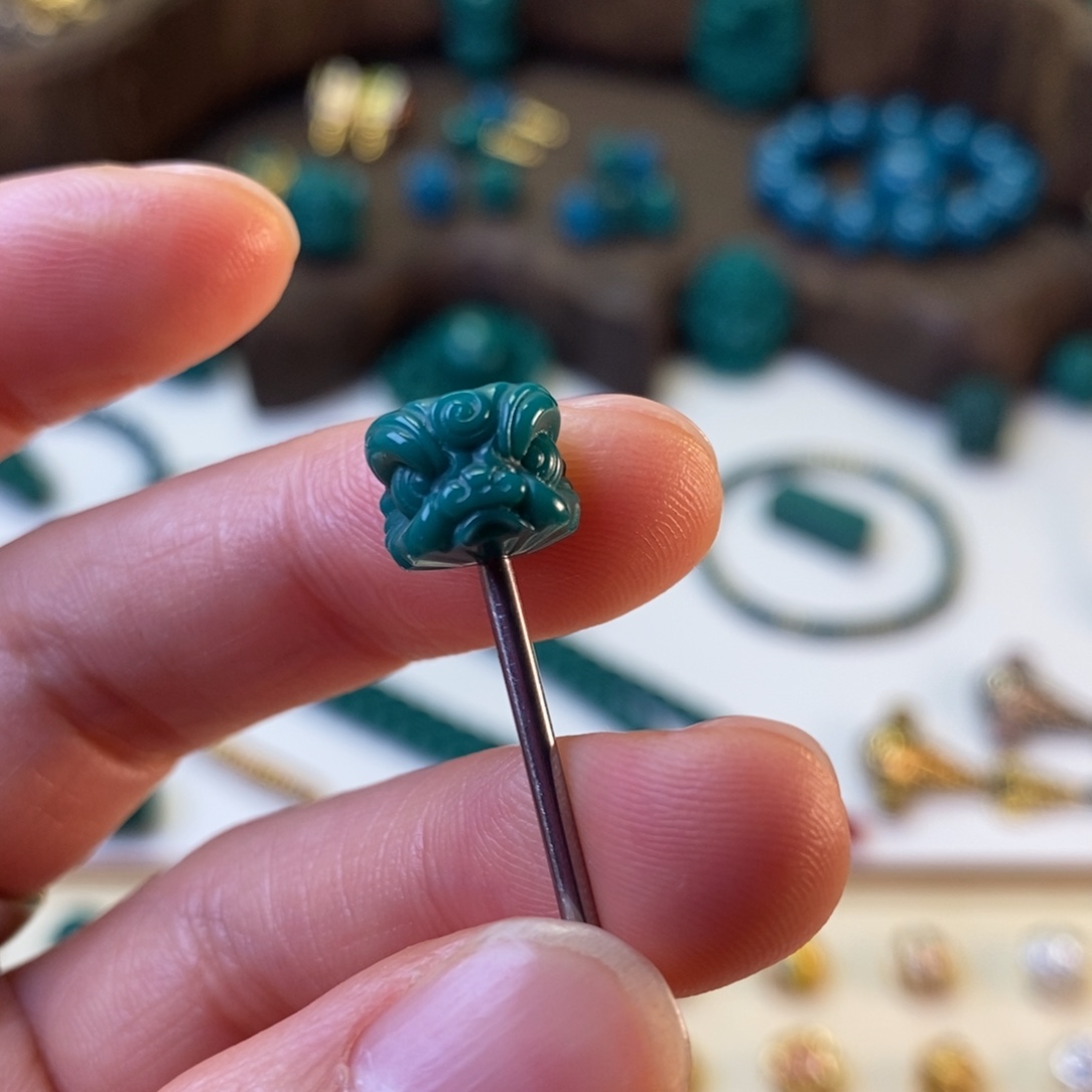 颈饰琉璃地狱色10mm醒师