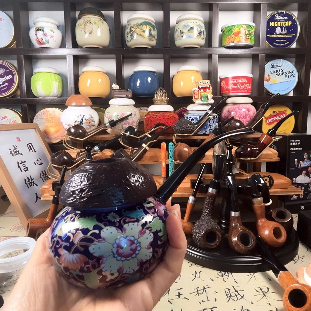 宫廷珐琅彩石楠木