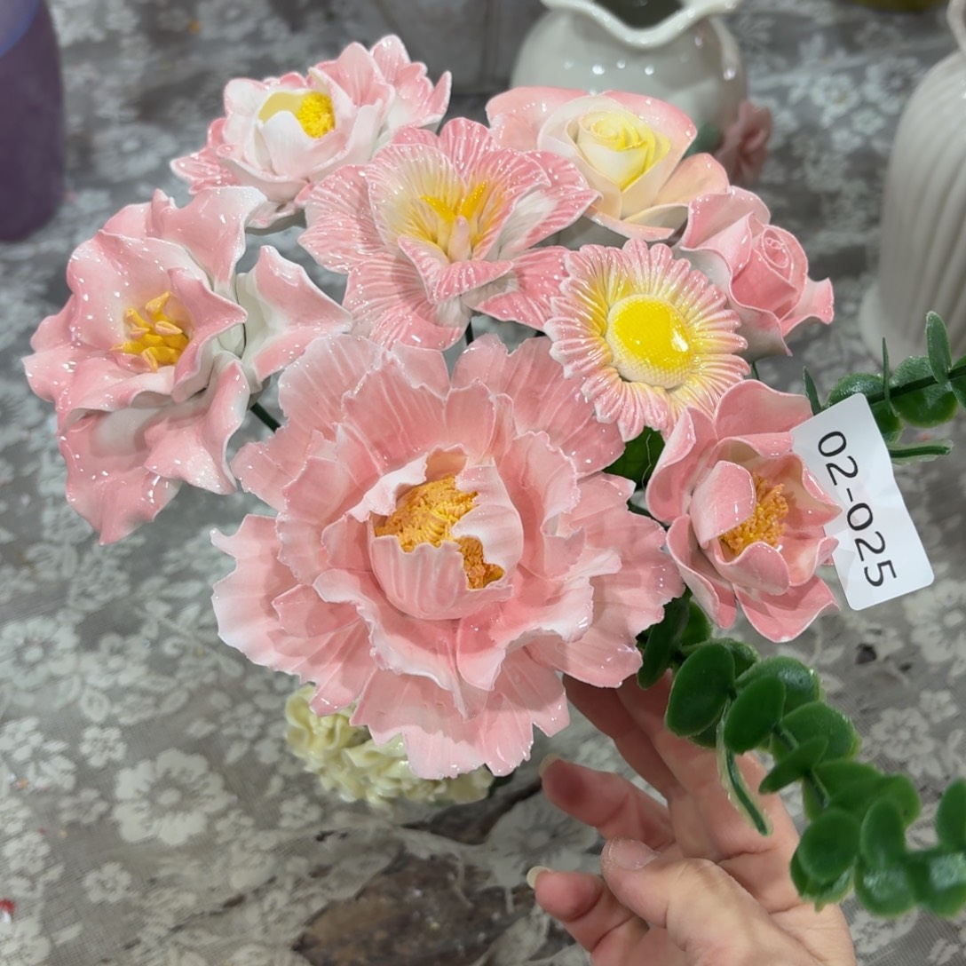 225 陶瓷花拍满20元发货退款拉黑