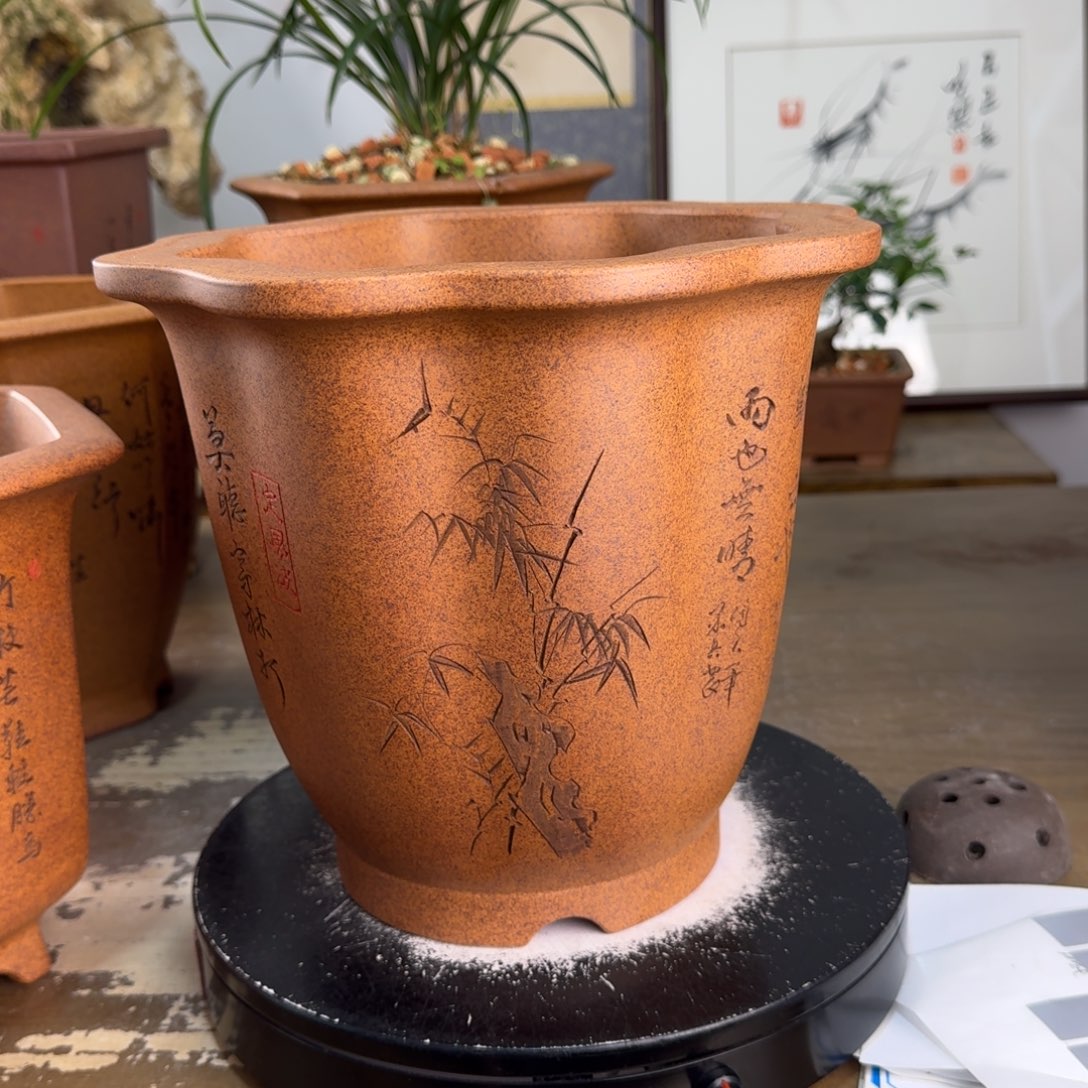 刘***大花盆紫砂紫砂花盆