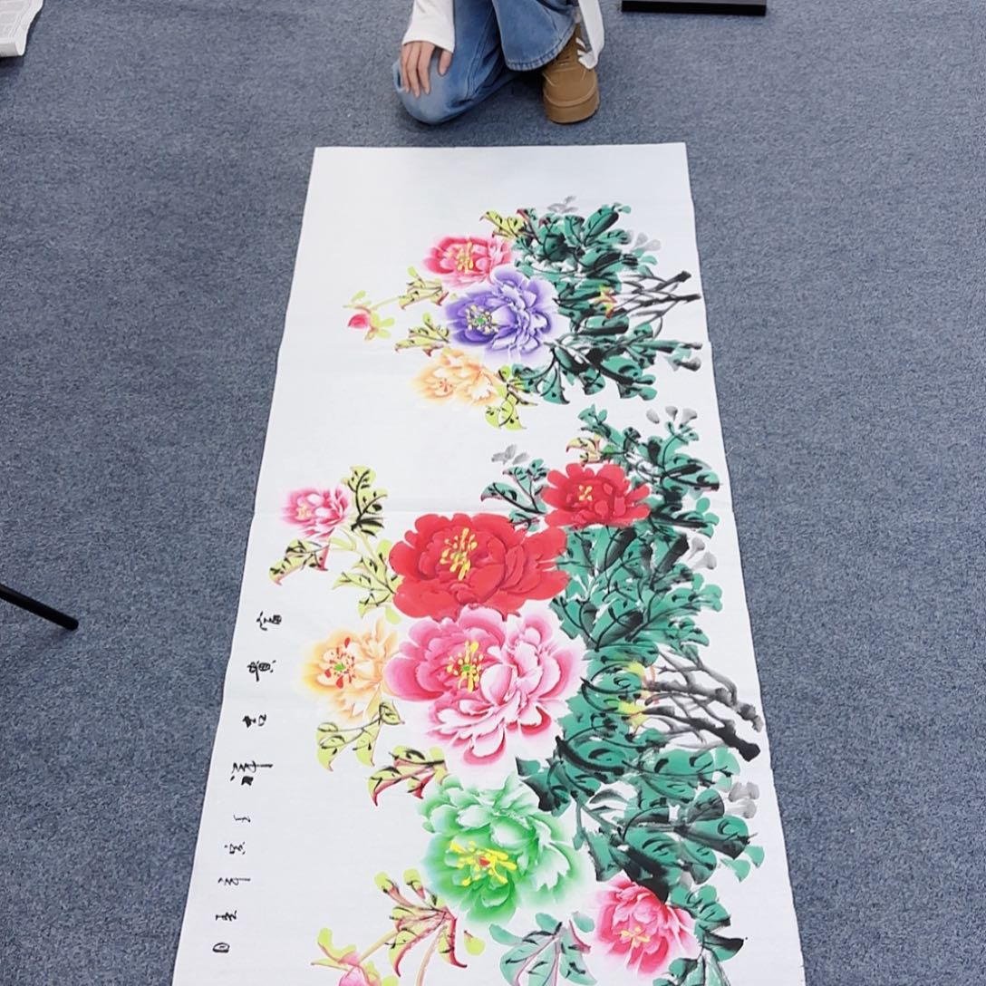 国画作品小姐姐放漏中