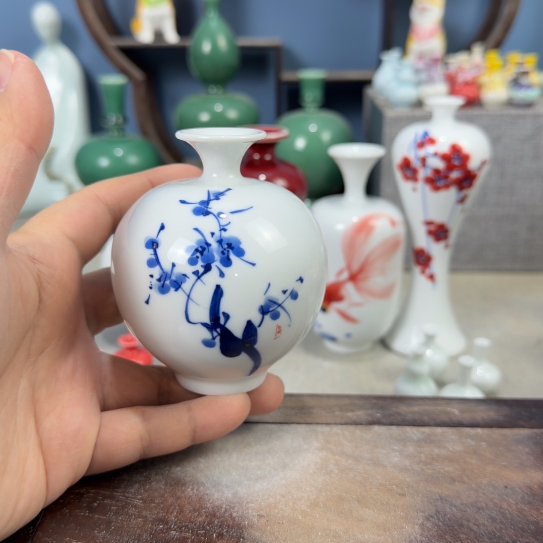 陶瓷手工小花器摆件
