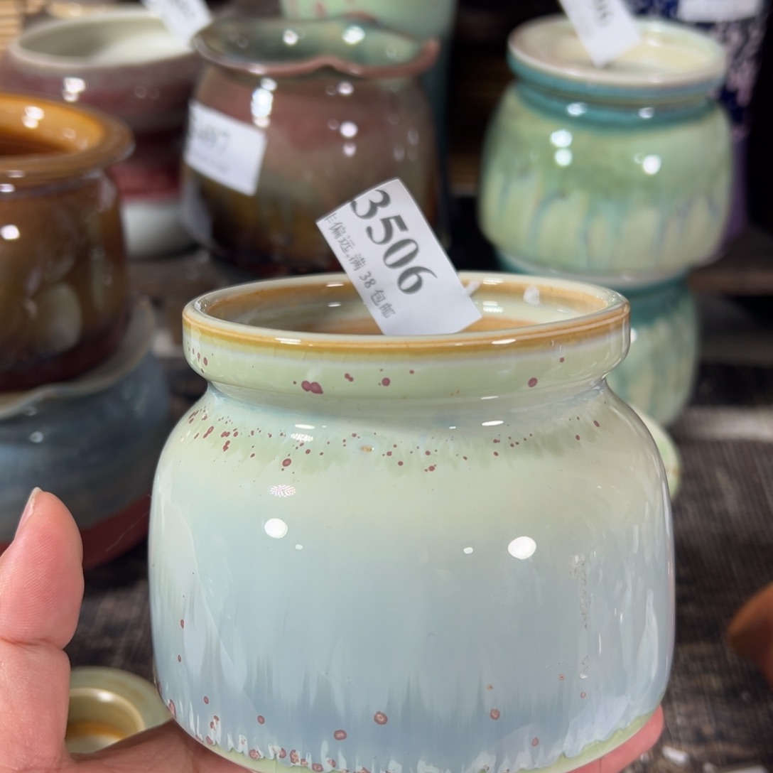 红陶口7高8 景德镇手工花盆