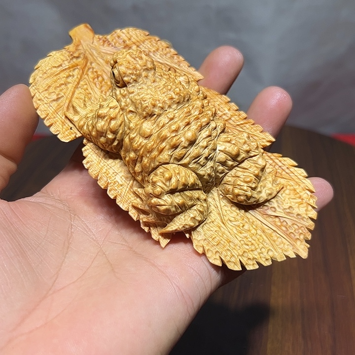 随***缘柏木（崖柏）崖柏手工雕刻呱呱