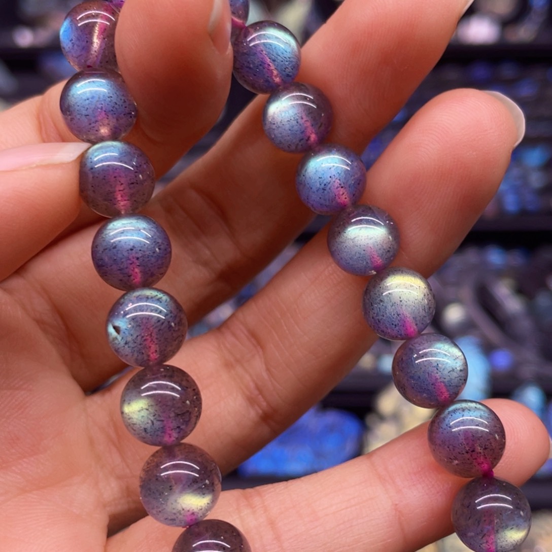 未镶嵌手串长石8.6左右