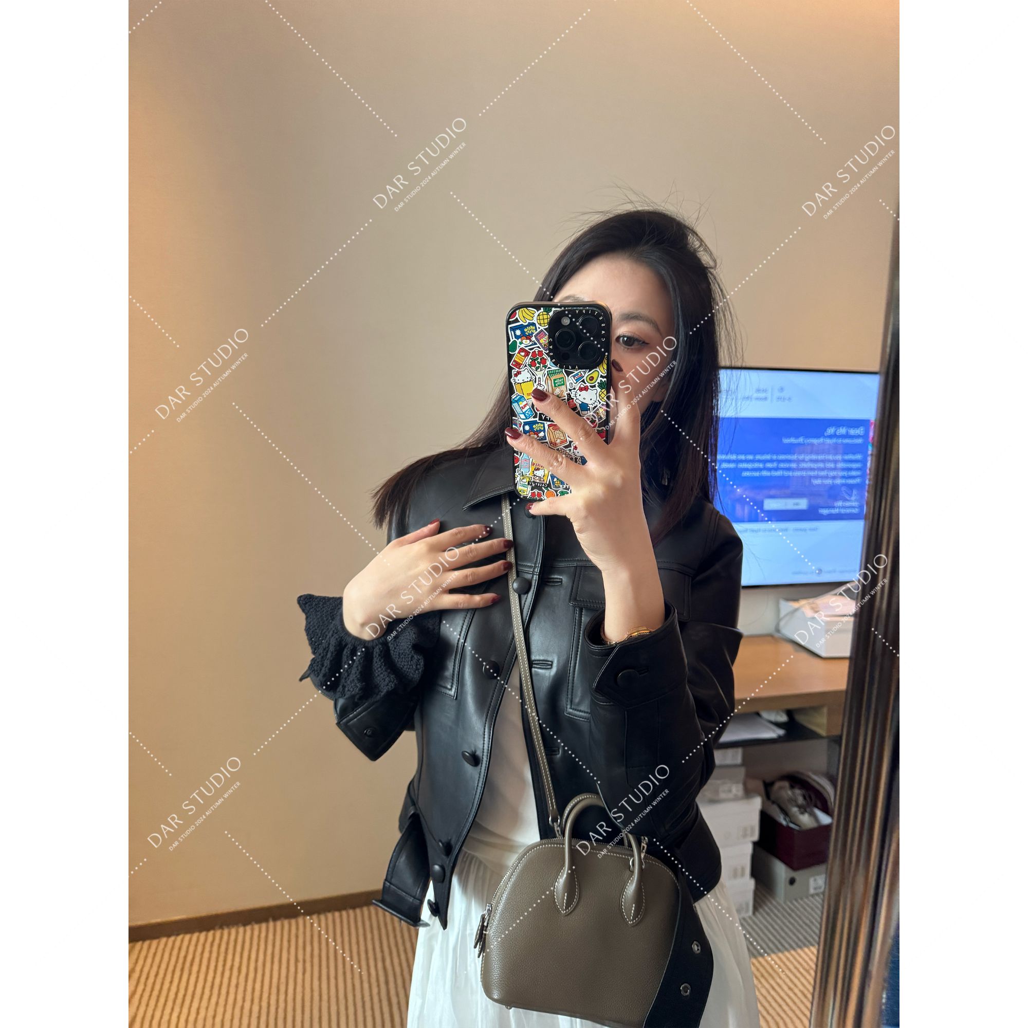 DAR STUDIO 深圳货【树林皮衣】2025新款质感小羊皮皮衣84065