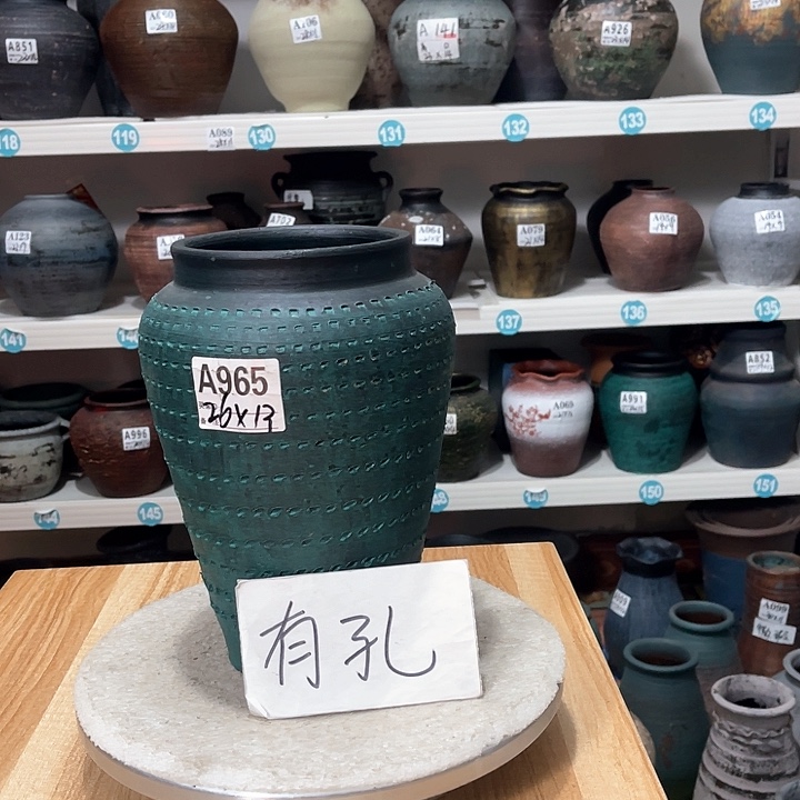 红陶手工制作工艺花盆