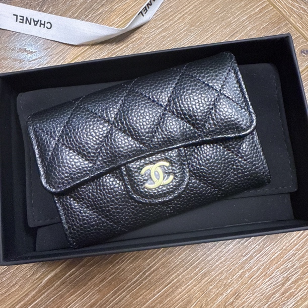 未使用 Chanel/香奈儿 经典黑金卡包