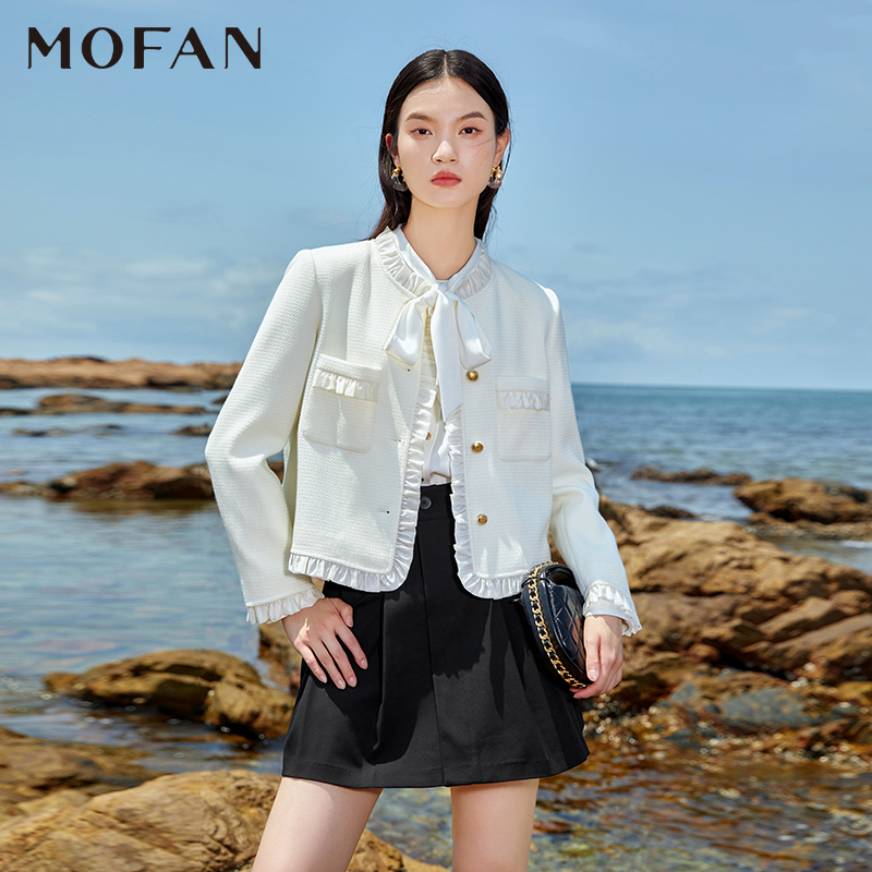 【李不了专属】MOFAN摩凡秋新款米色短外套MDW373702