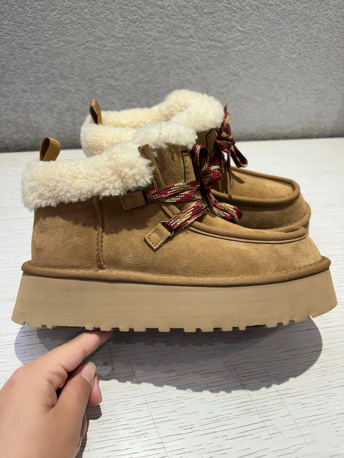 Z【芙卡拉栗色】桑坡皮毛一体雪地靴时尚百搭