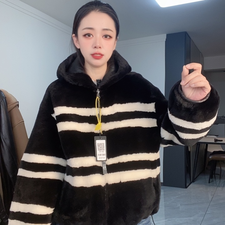 绵羊皮皮毛一体美丽奴M125斤内拉链款