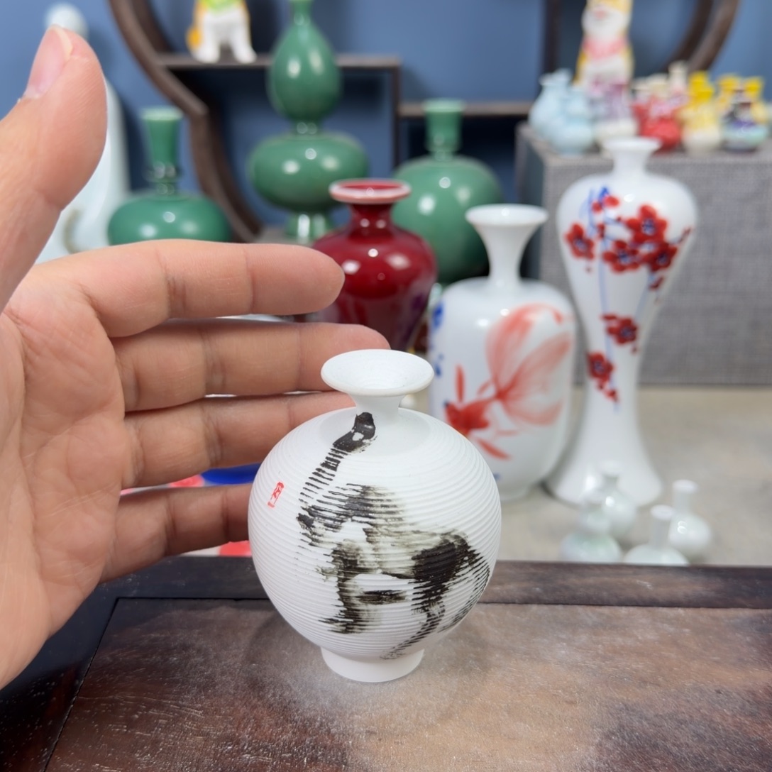 陶瓷手工小花器摆件