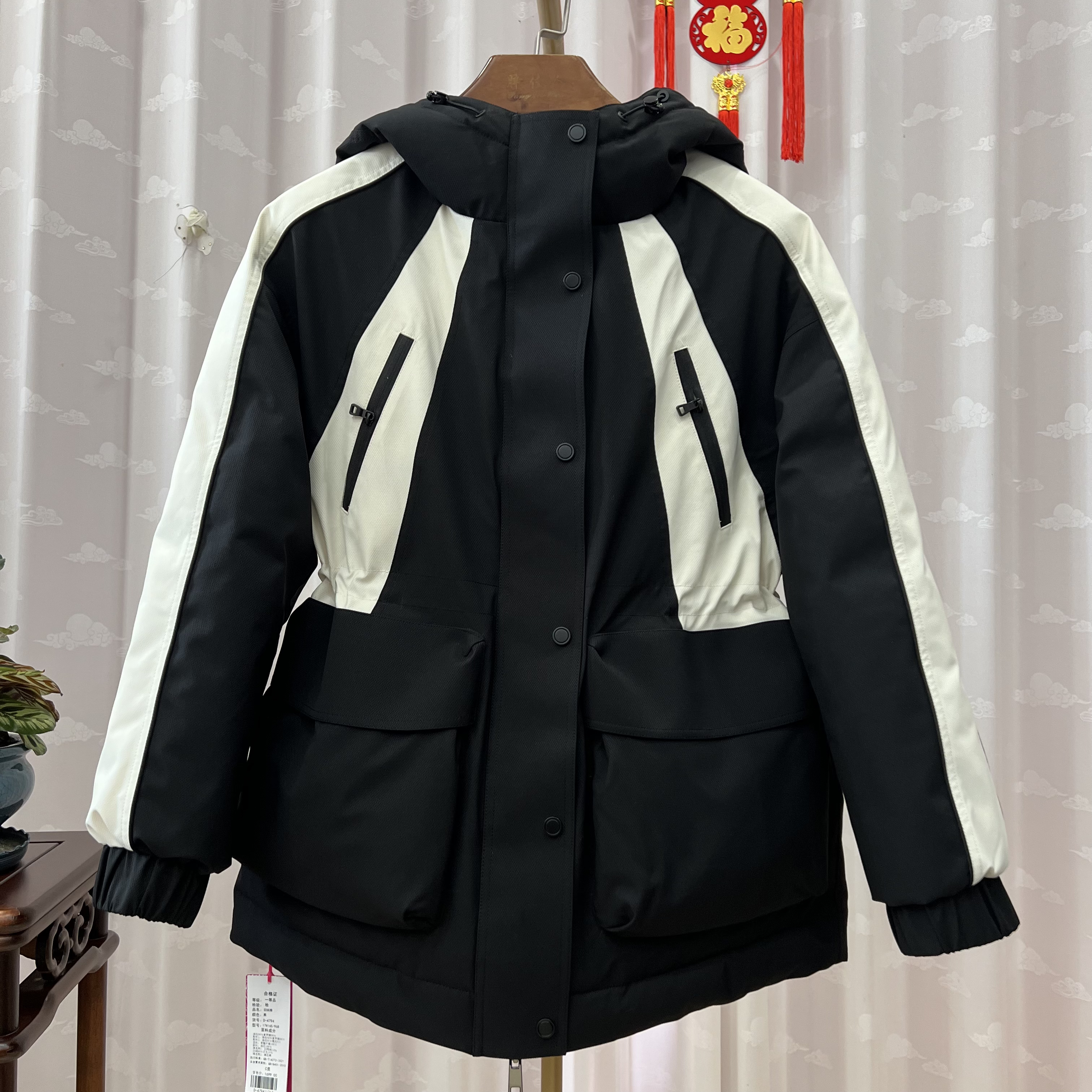 胖人坊大码女装羽绒服4794 衣长74