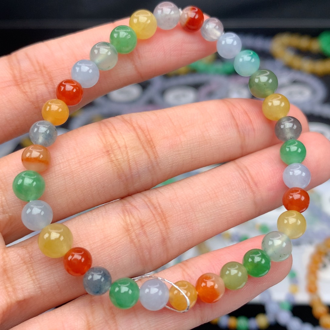 翡翠手链未镶嵌卡