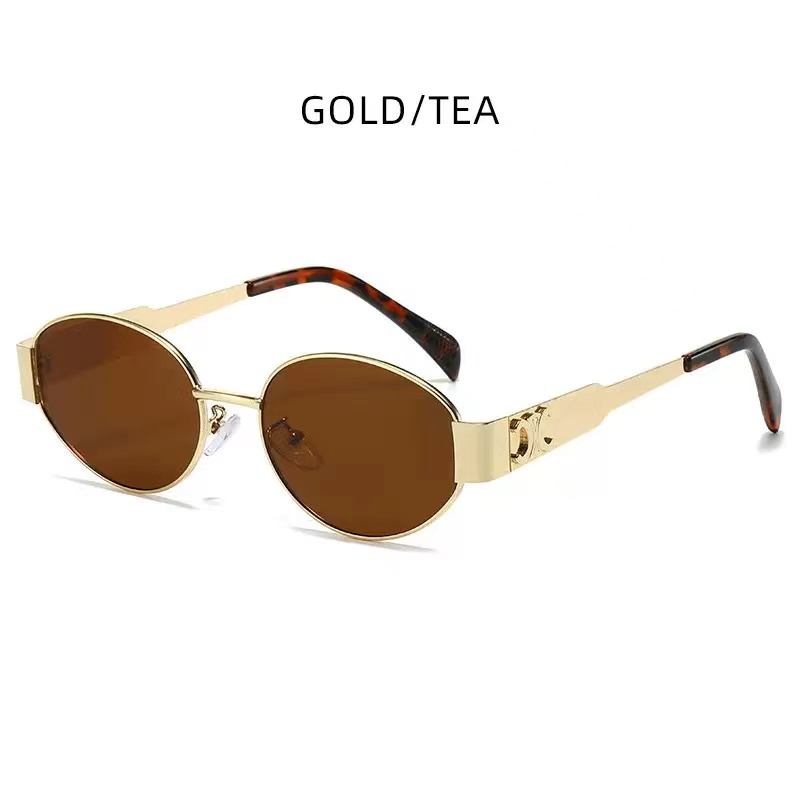 5393 时尚百搭椭圆框太阳装饰眼镜