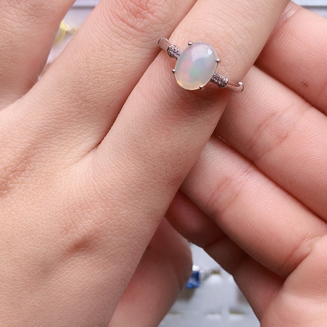 欧泊银S925镶嵌戒指123