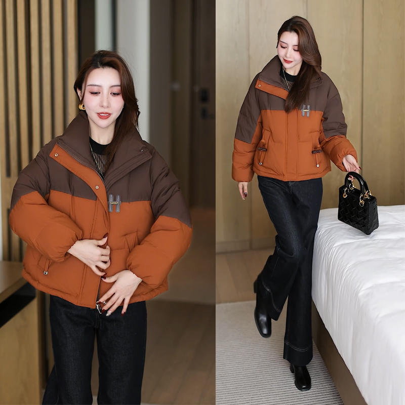韩版加绒棉衣外套女2025冬季新款时尚减龄小个子气质百搭保暖棉服