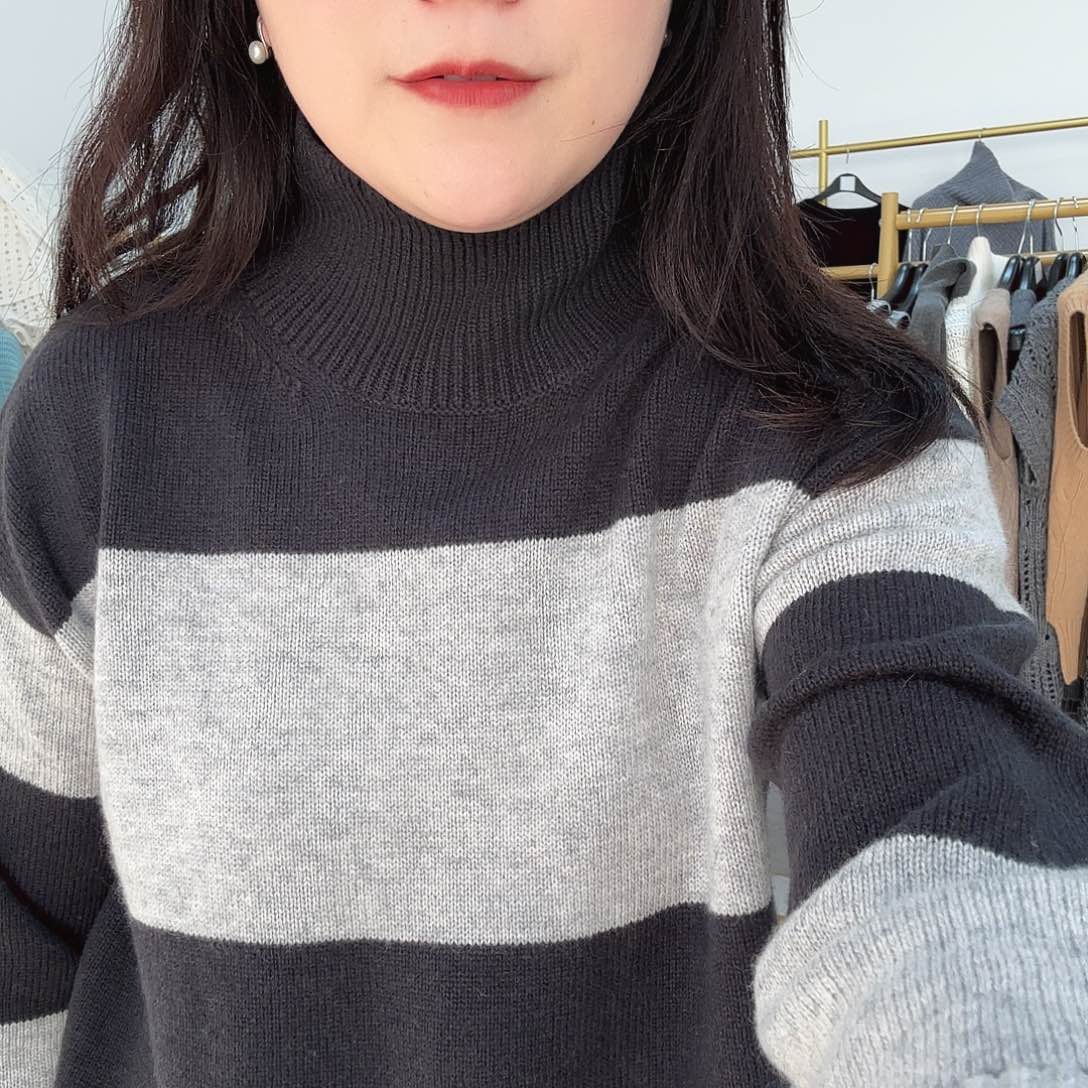 羊绒条纹裙子361