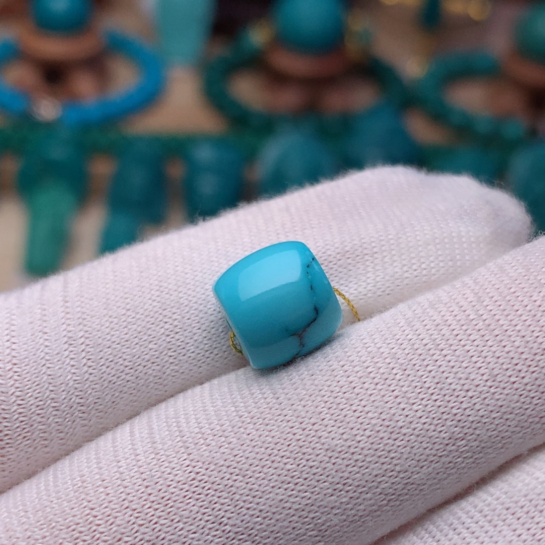 绿松石珠宝奇石未镶嵌9.5mm