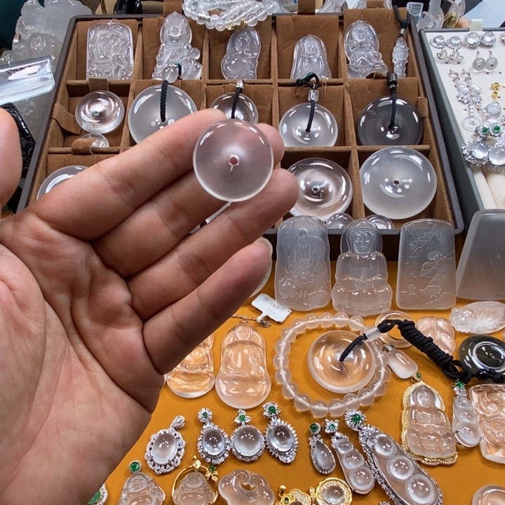 石英质玉平安扣未镶嵌