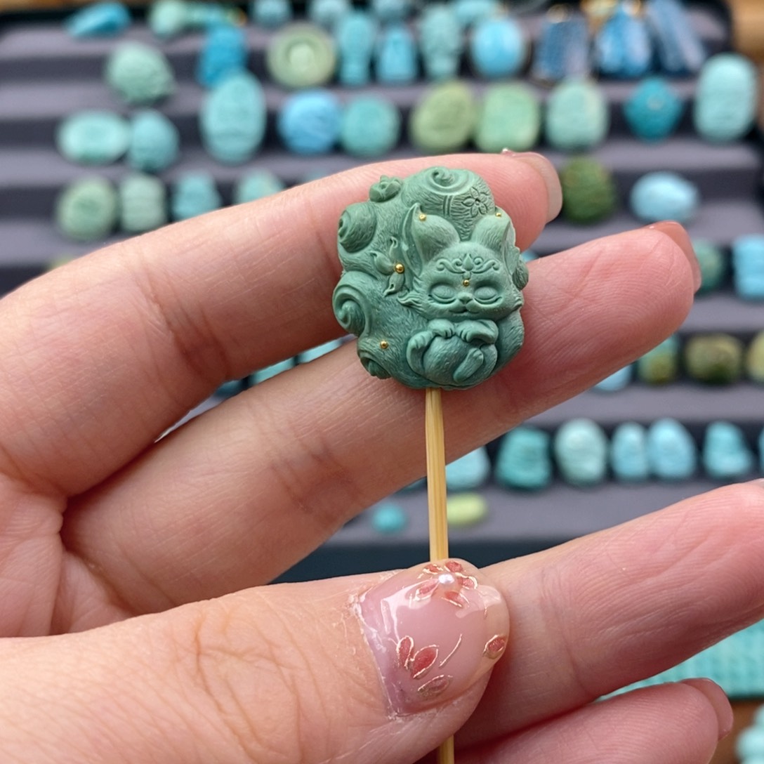 绿松石珠宝奇石未镶嵌