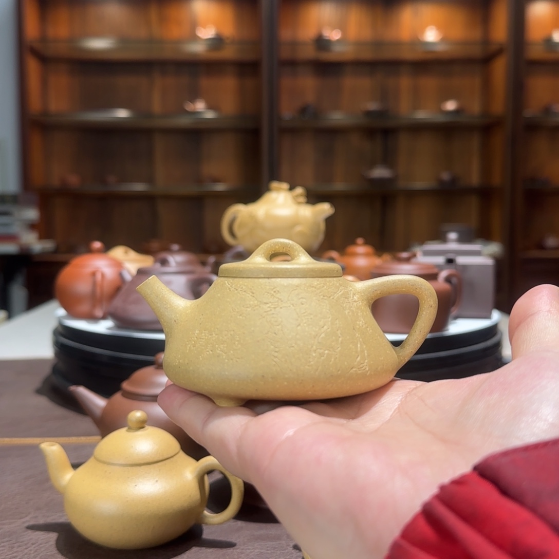 一***式茶壶紫砂子冶石瓢本山绿泥