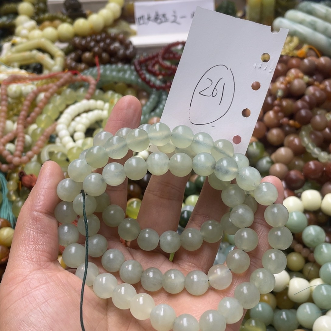 蛇纹石玉手链未镶嵌