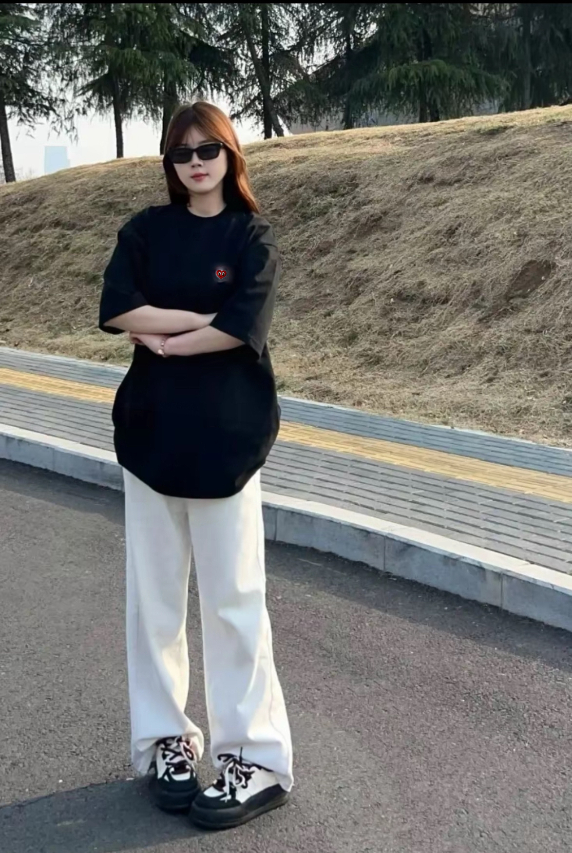 2025款红色桃心经典款纯棉短袖男女同款
