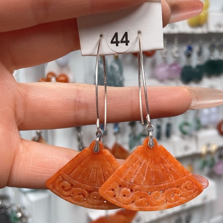 【闪购商品】翡翠耳饰银S925镶嵌除****福优化耳饰