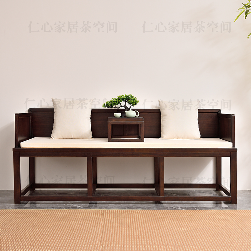 新中式乌金木实木罗汉床家用客厅小户型茶桌书房卧榻沙发床罗汉榻