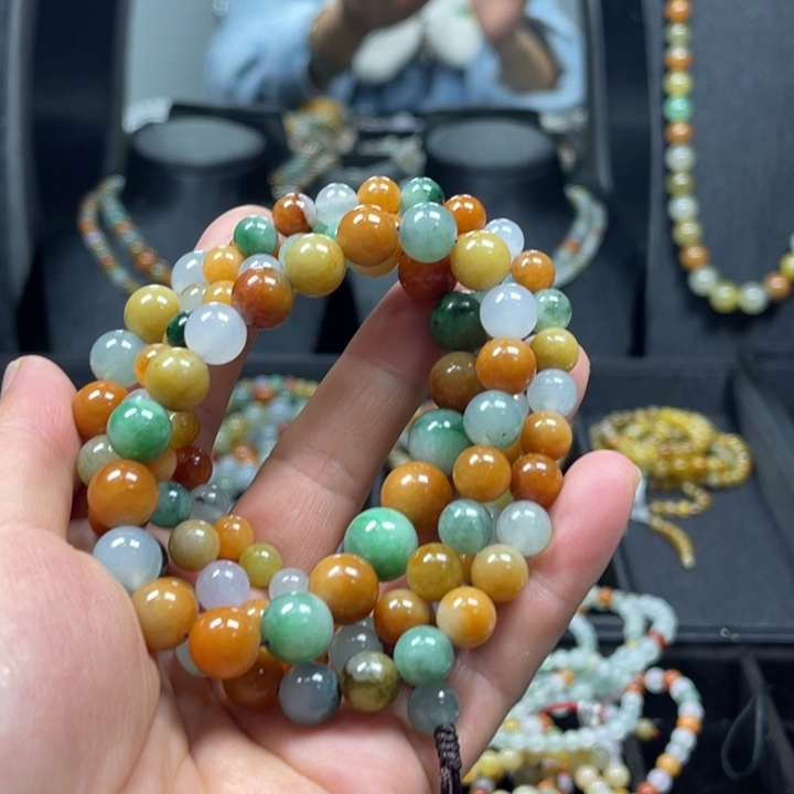 翡翠未镶嵌颈饰项链