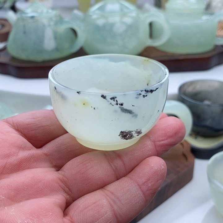 岫玉四大名玉杯40cc未镶嵌