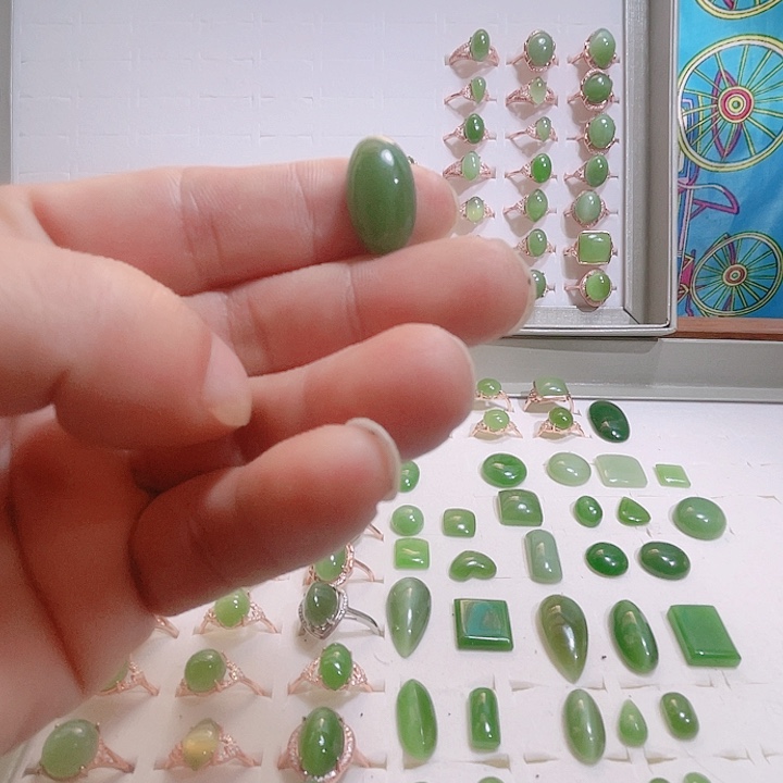 和田玉（碧玉）未镶嵌戒指