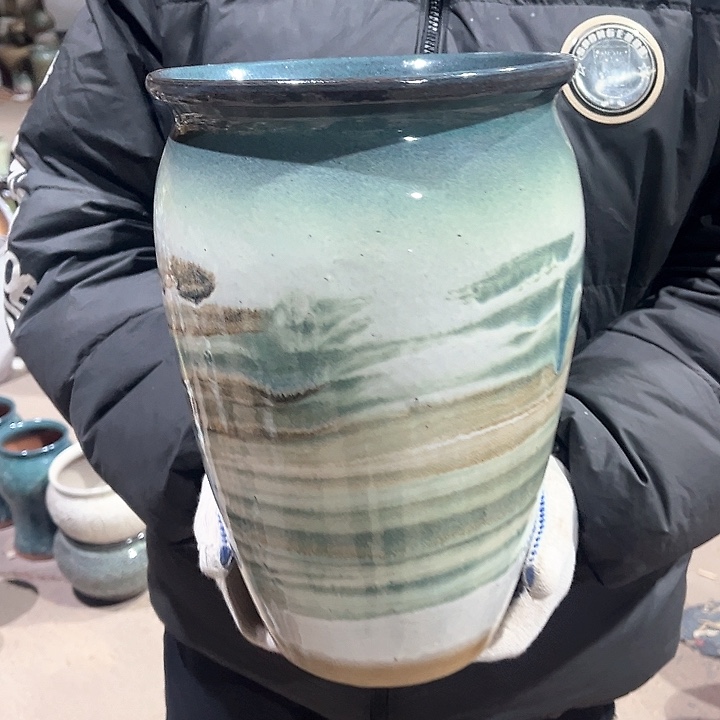 紫砂花盆高31口20————