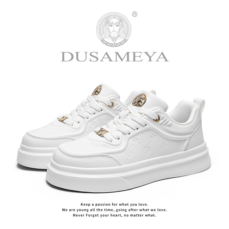 DUSAMEYA/杜莎米娅2025新款韩版男士轻奢复古时尚百搭真皮休闲鞋